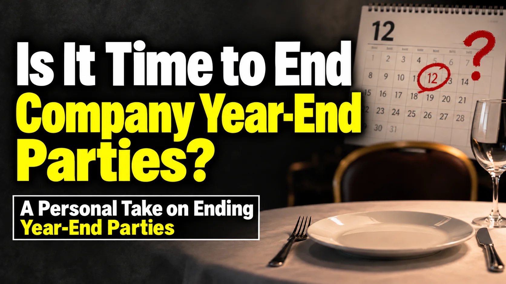 Article illustration: Is It Time to End Company Year-End Parties?